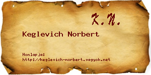 Keglevich Norbert névjegykártya