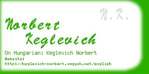 norbert keglevich business card